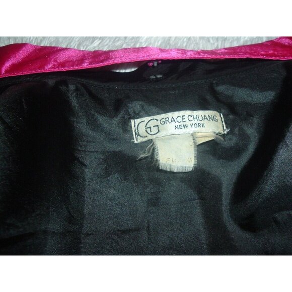 Gorgeous Grace Chaung Embroidered Butterflies & Black Chinese Asian Jacket S/M - Picture 6 of 6